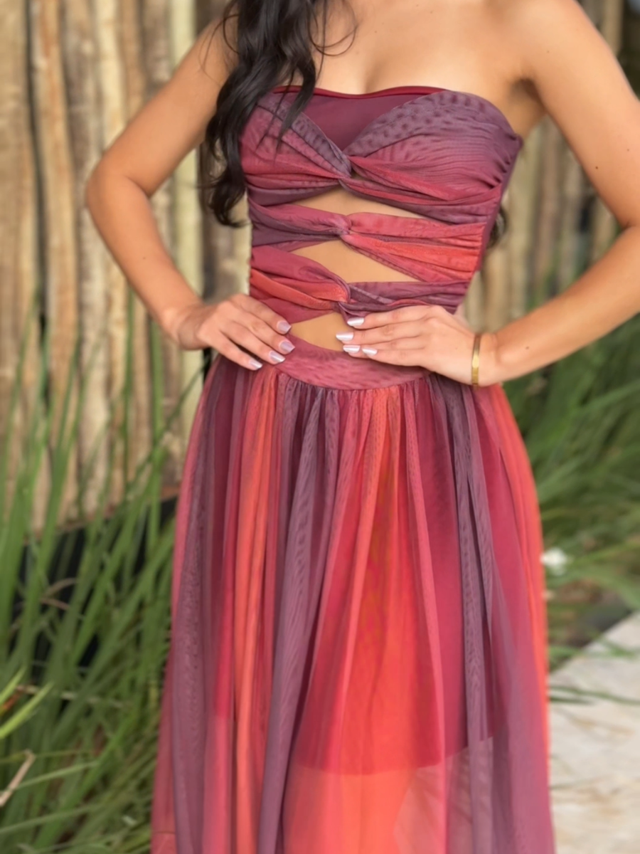 Vestido Longo Sem Alças Modern Bahamas