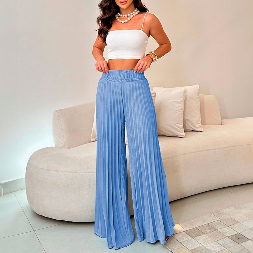 Calça Pantalona Plissada Modern Callie