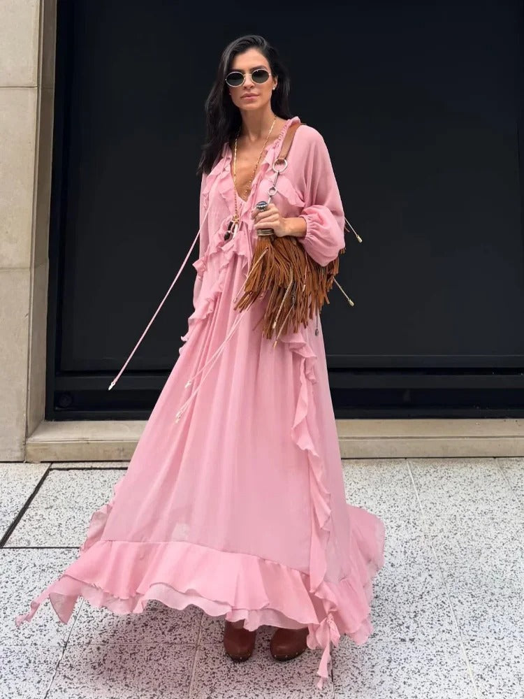 Vestido Feminino Longo Boho Modern Letícia