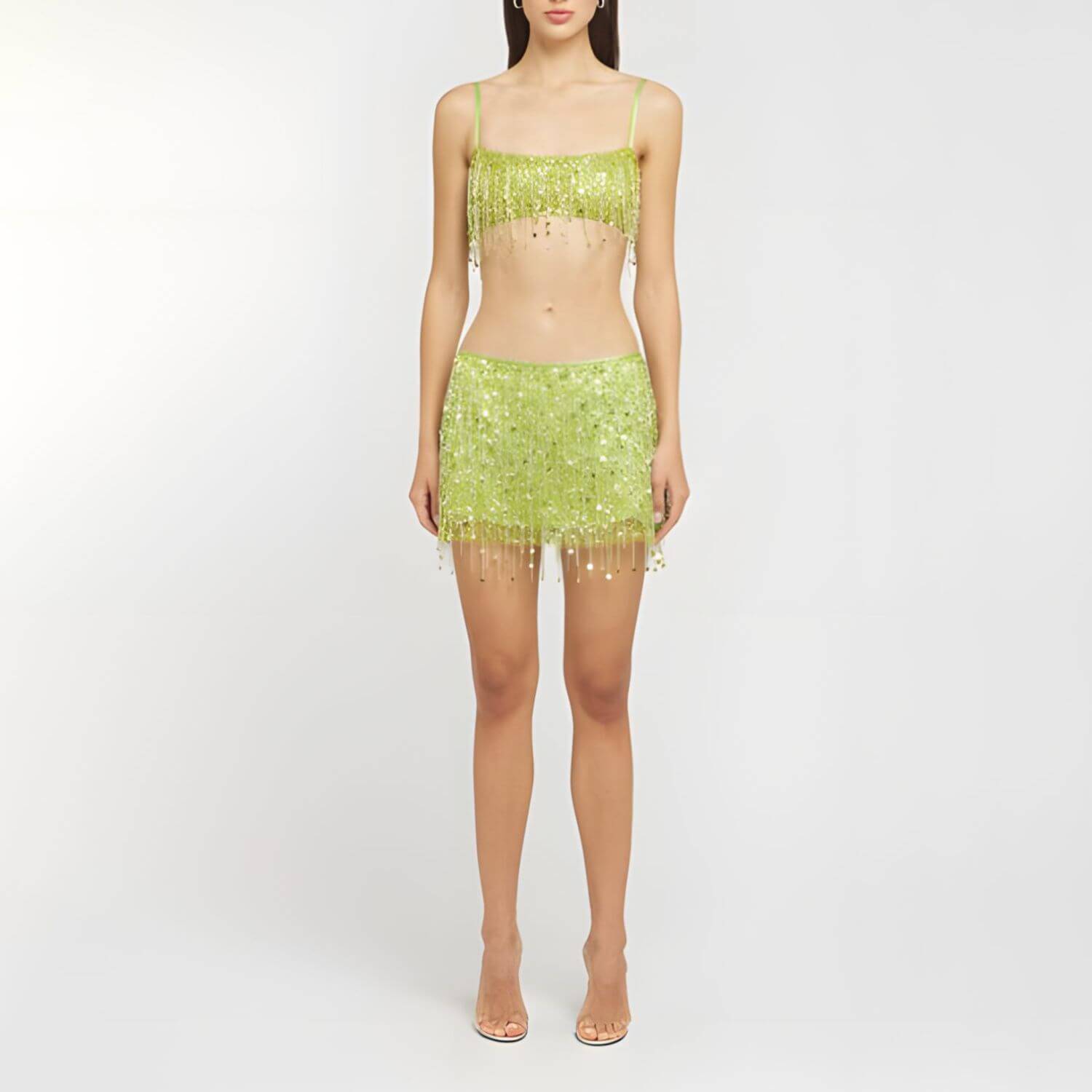 Cropped e Saia Paetê Modern Soleil