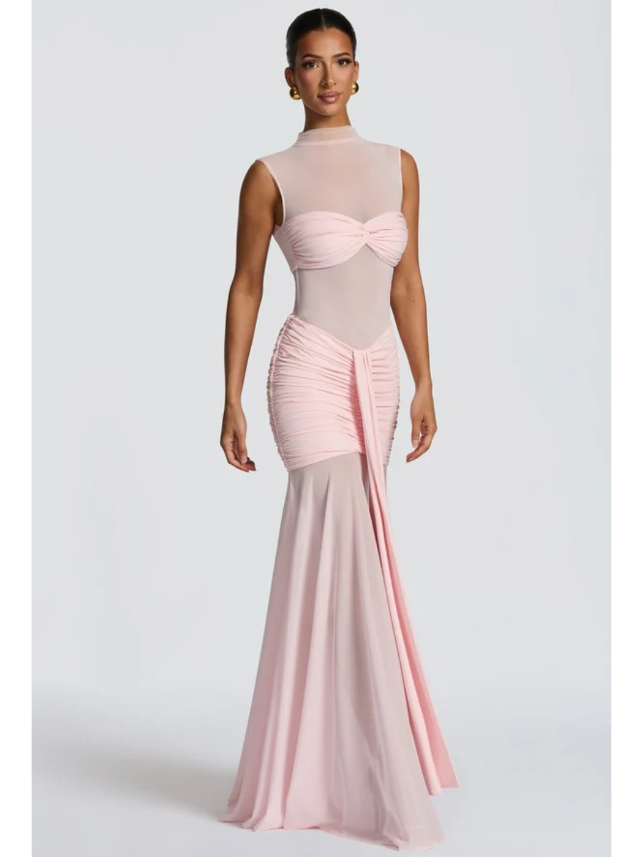 Vestido Longo com Tule Modern Ravih