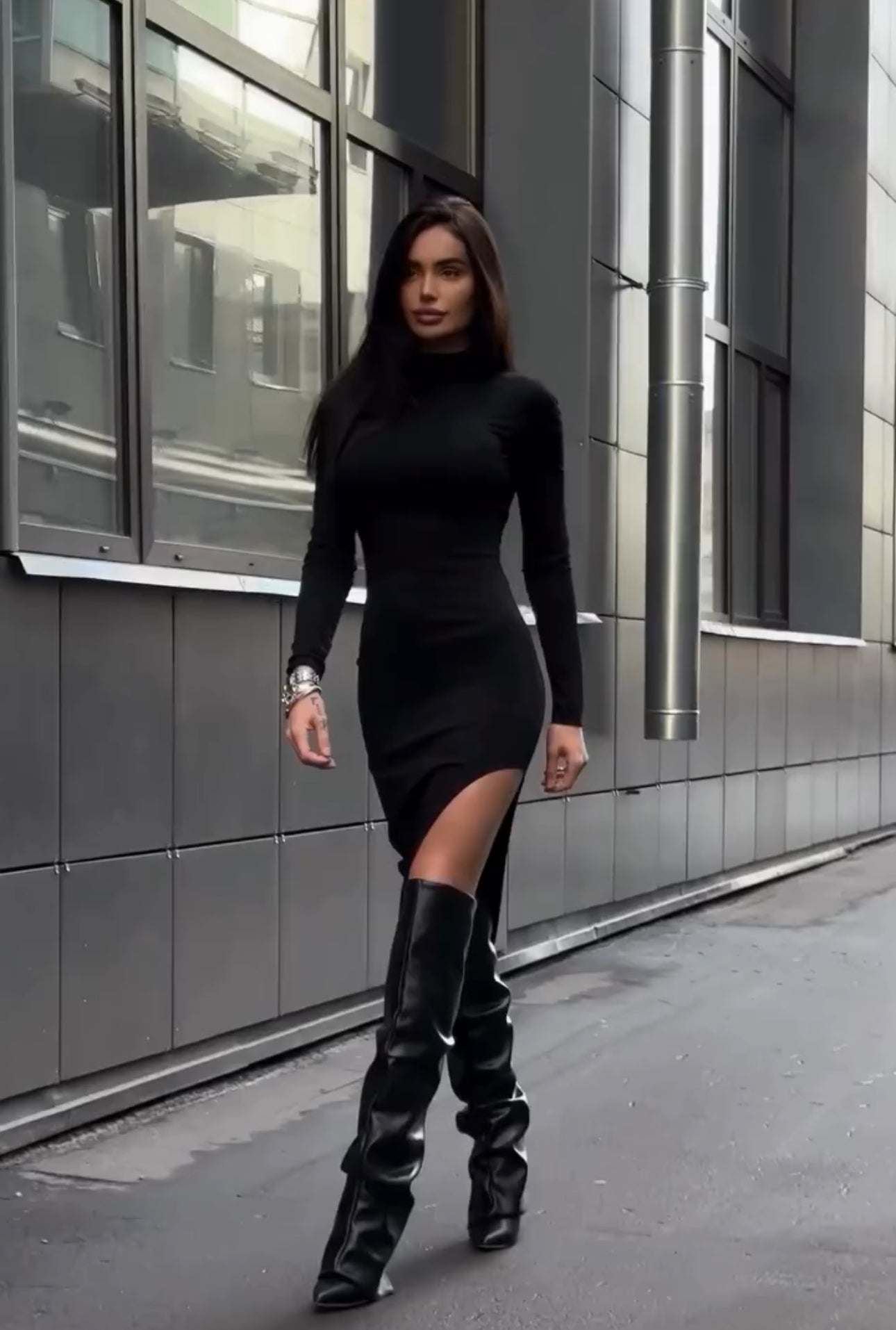 Vestido Longo com Fenda Modern Demi - OUTONO/INVERNO