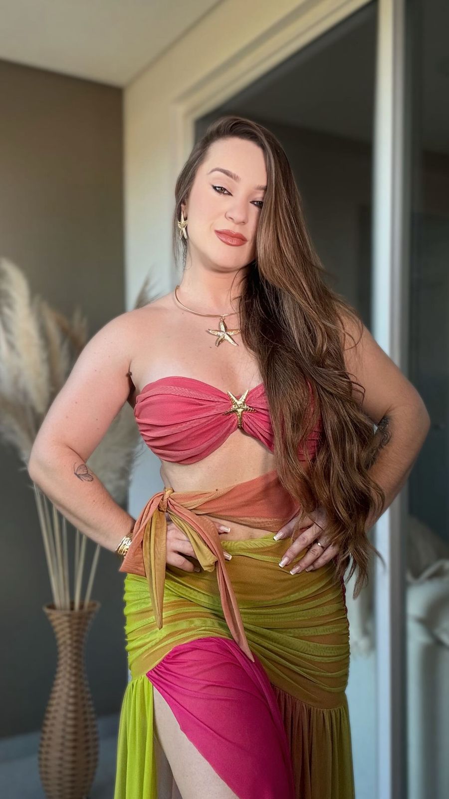 Vestido Blogueira Degradê Sem Alças Modern Sasha Cores Novas - LANÇAMENTO