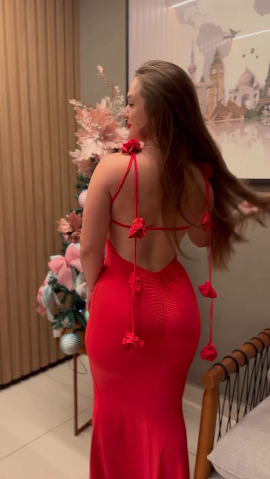 Vestido Longo Costas Aberta Rosalinda - FULL