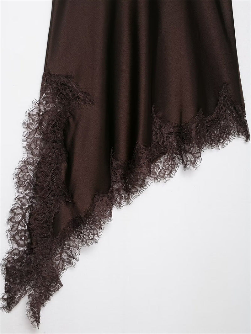 Vestido Curto Cetim Tendência Modern Daily