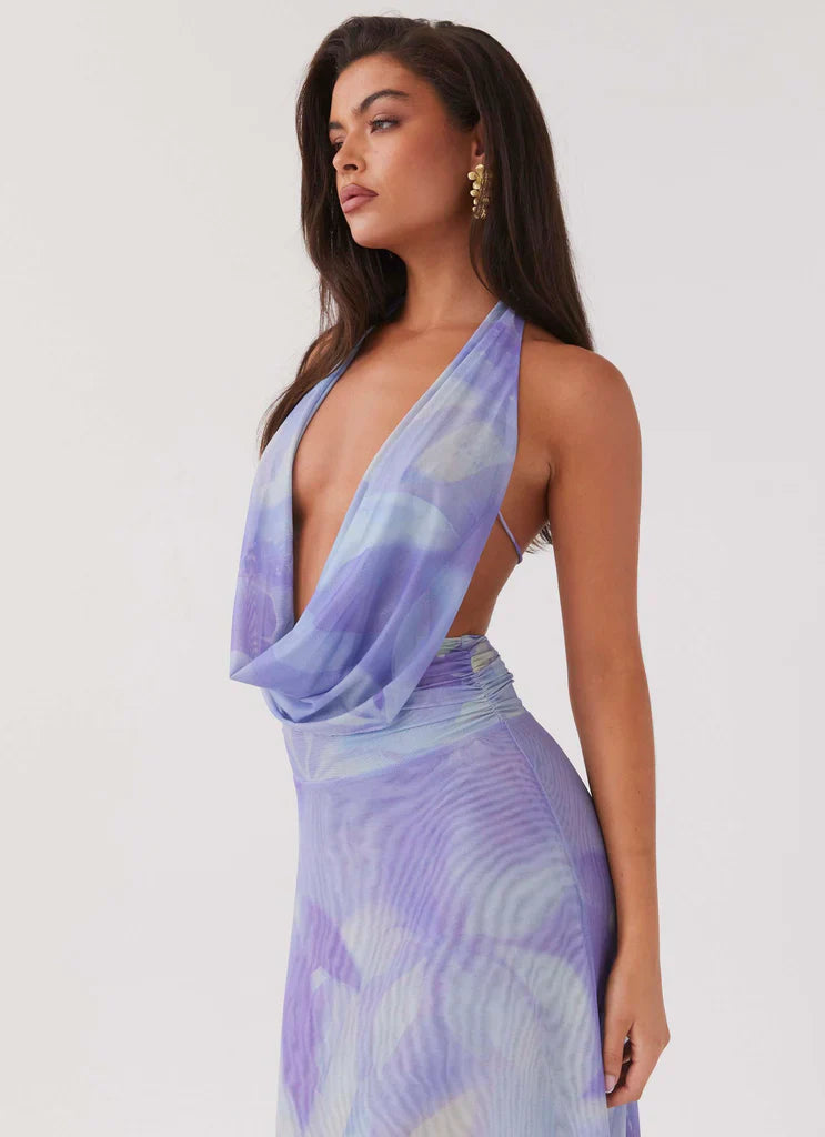 Vestido Longo Decote Frontal Modern Serena