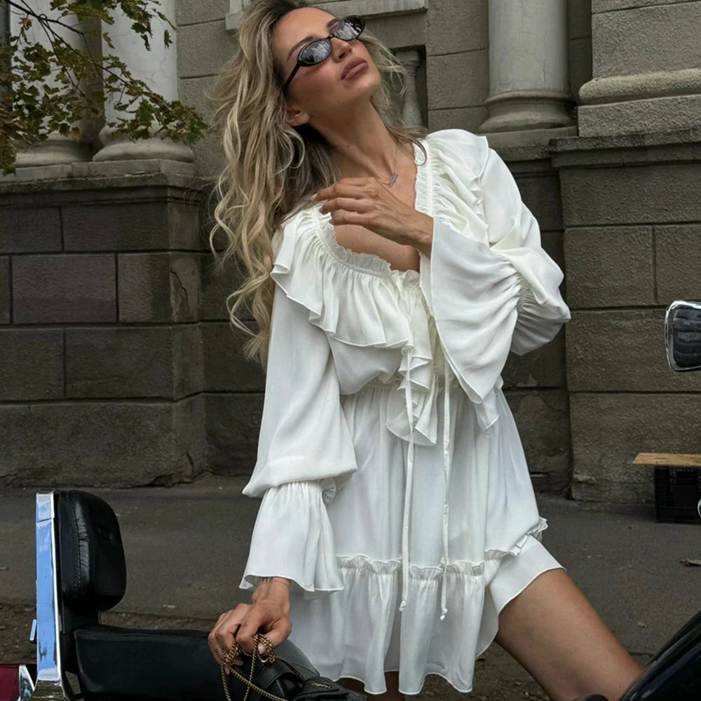 Vertido Curto Manga Longa Boho Chic Modern Aurélia