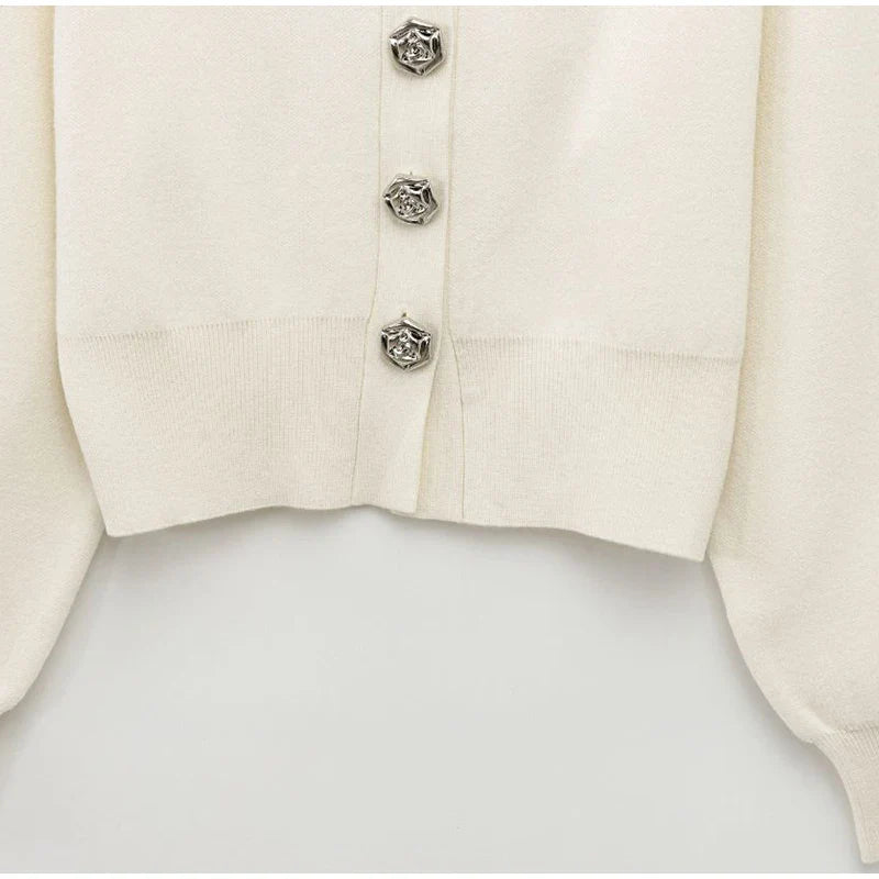 Conjunto Casaco Manga Bufante e Saia Curta Modern Mabel