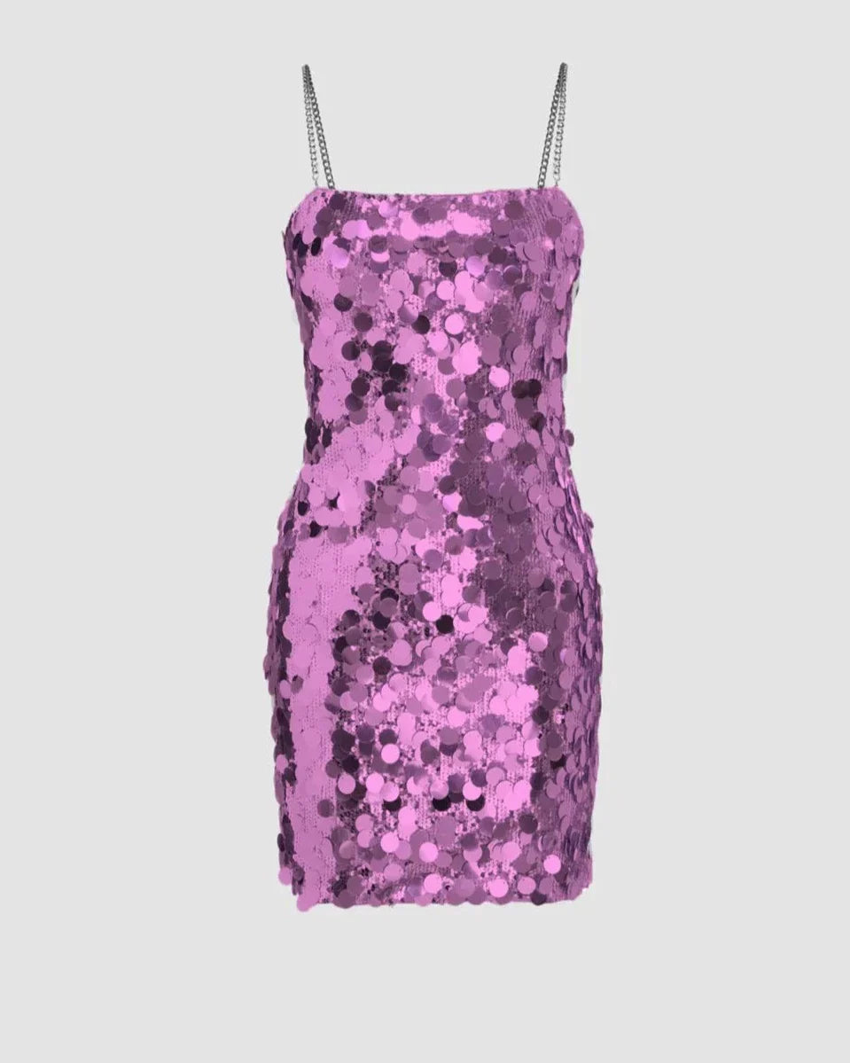 Vestido Curto de Paetê Modern Holly