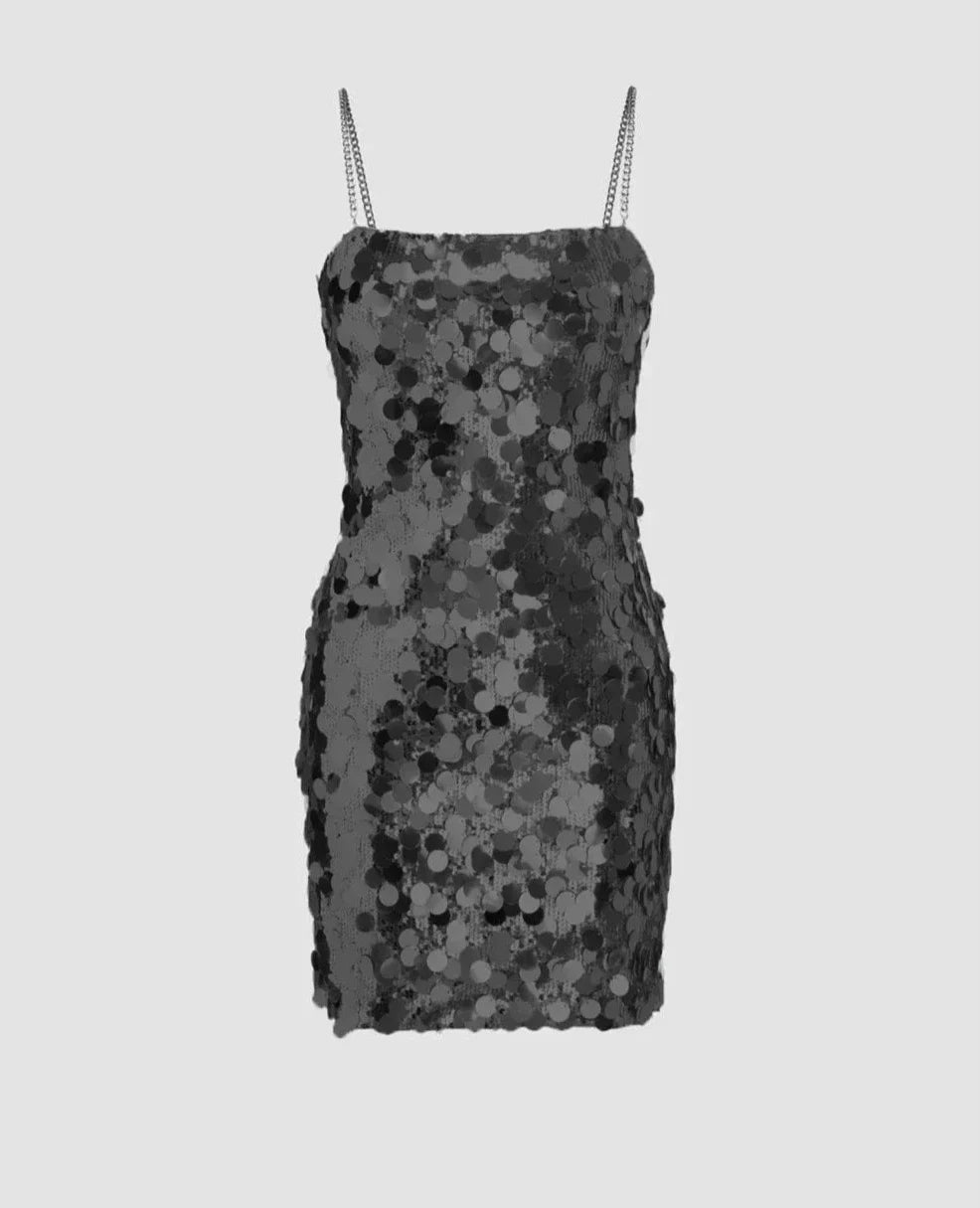 Vestido Curto de Paetê Modern Holly