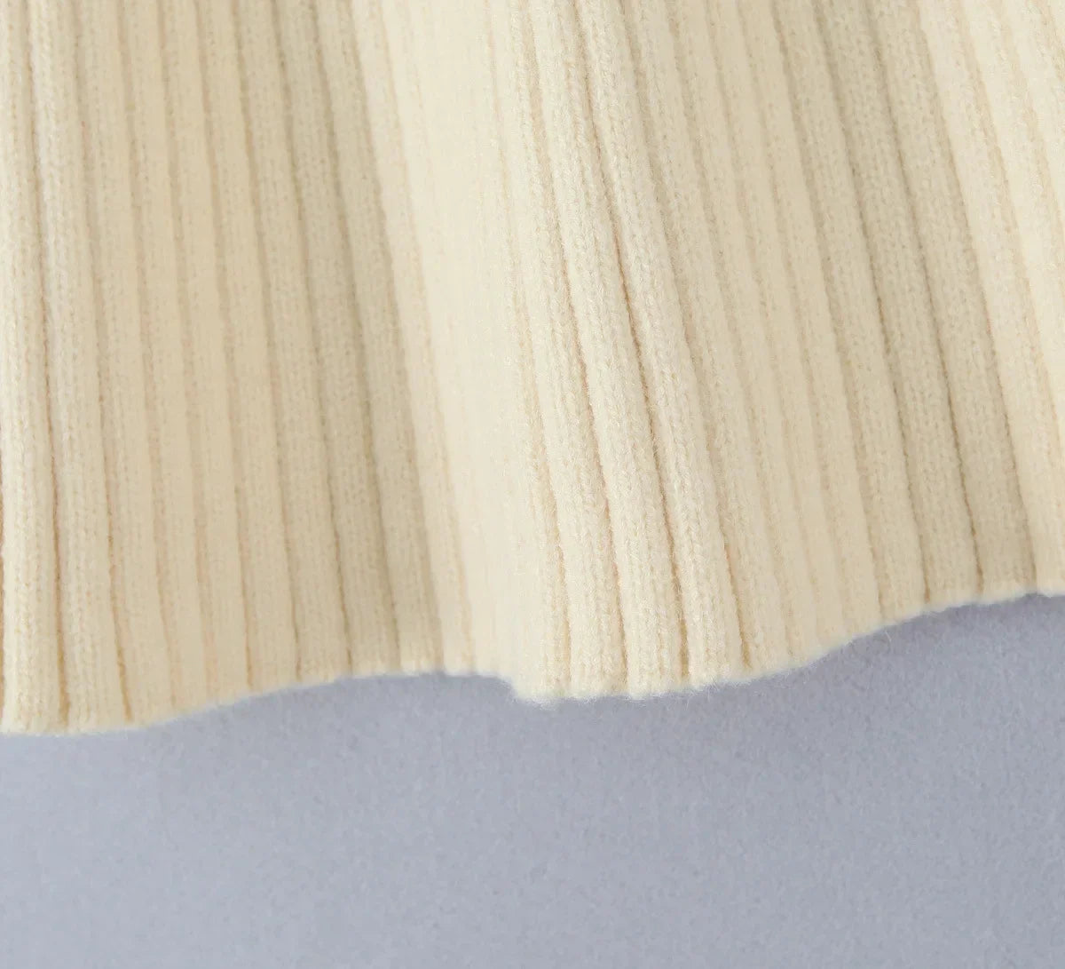 Conjunto Tricô Blusa Manga Comprida e Mini Saia Modern Violet