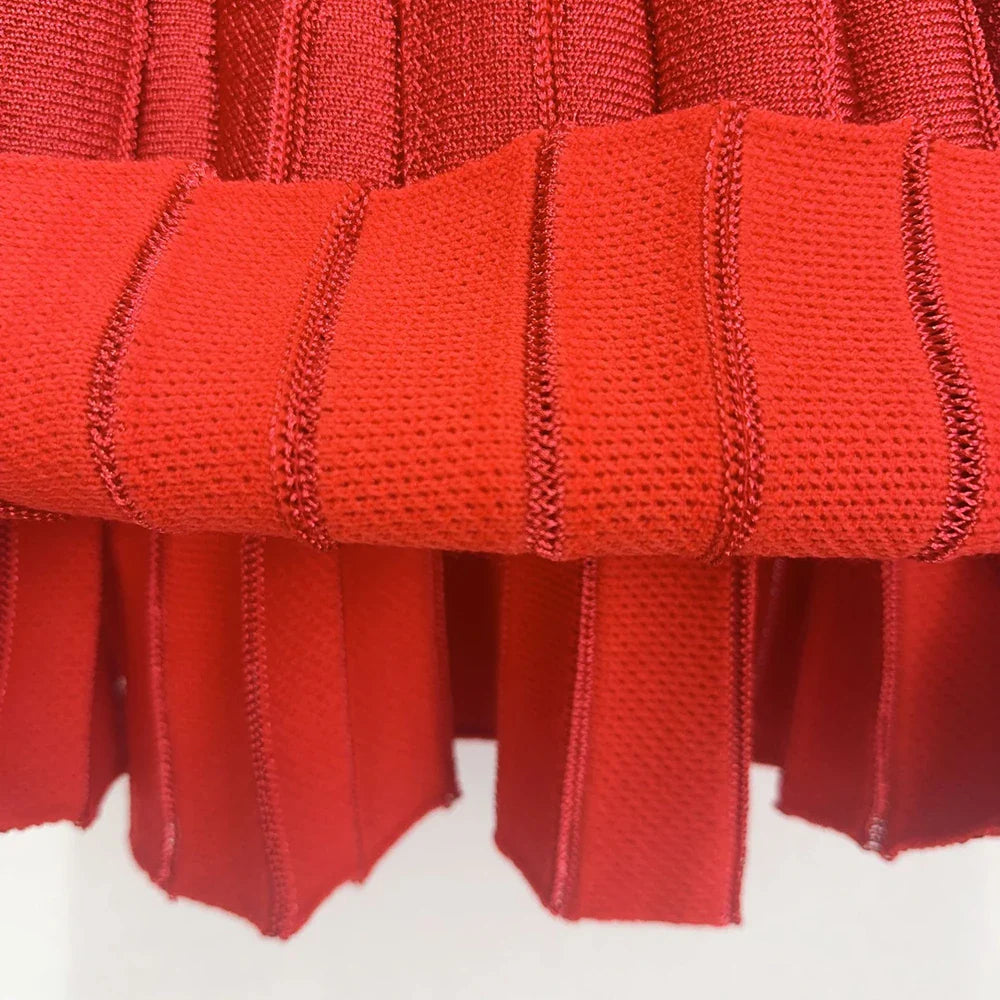 Conjunto Tricô Cardigan e Saia Plissada Modern Madison