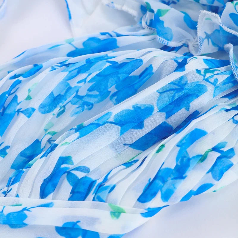 Vestido Longo com Babados no Ombro Modern Dalila