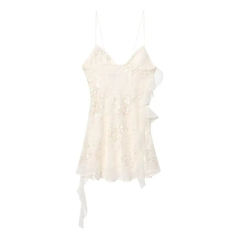 Vestido Curto de Paetê Tendência Modern Layse