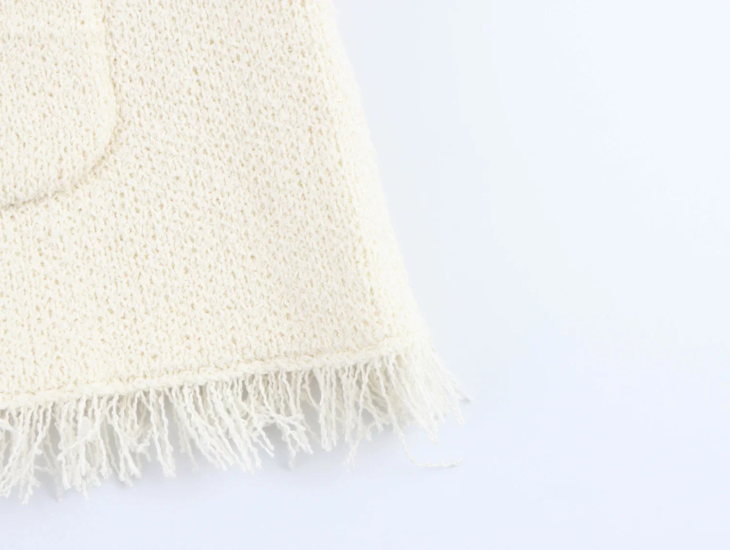 Conjunto Tricô Blusa Manga Curta e Saia Curta Modern Safira