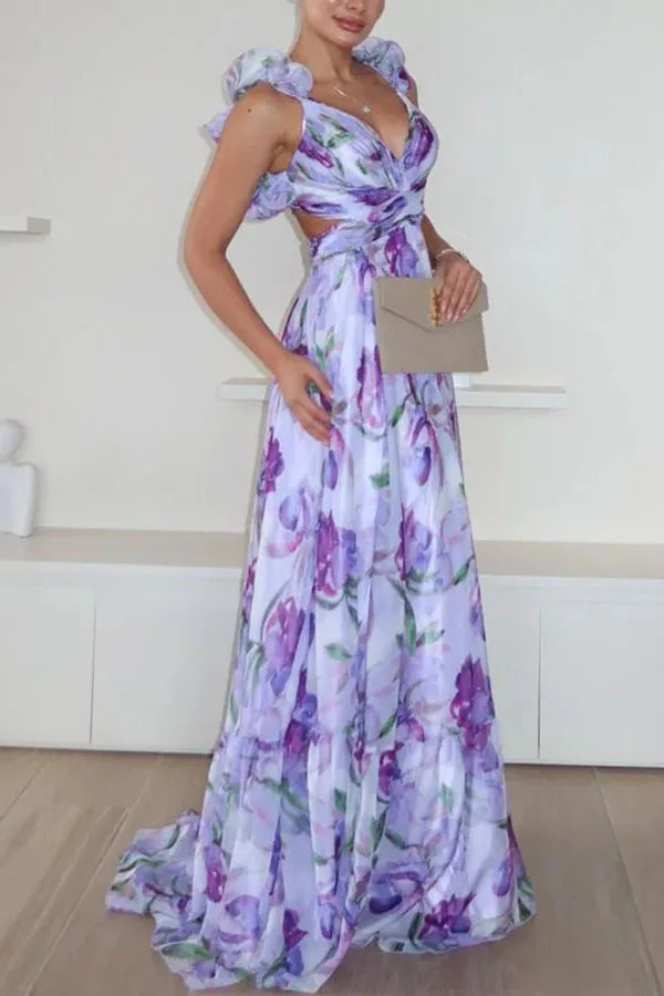 Vestido Longo Floral Modern Lumara