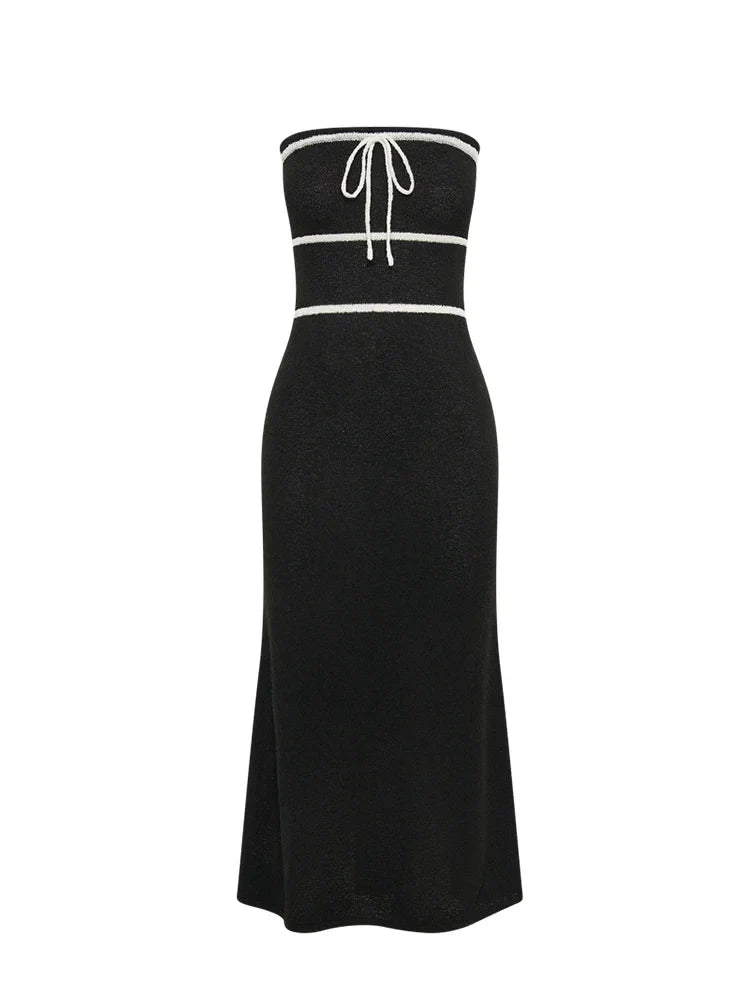 Vestido Tricô Midi Sem Alças Modern Fiorella