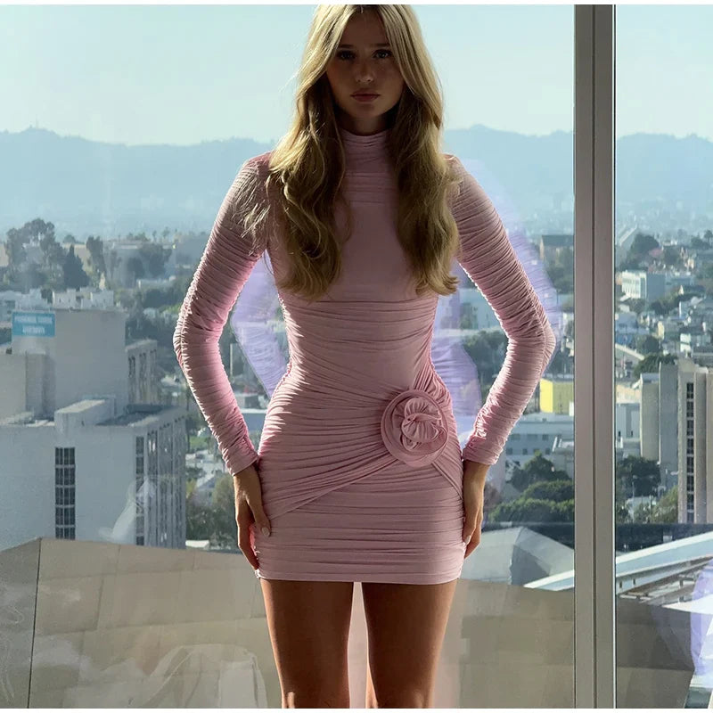 Vestido Manga Longa Curto Modern Ella