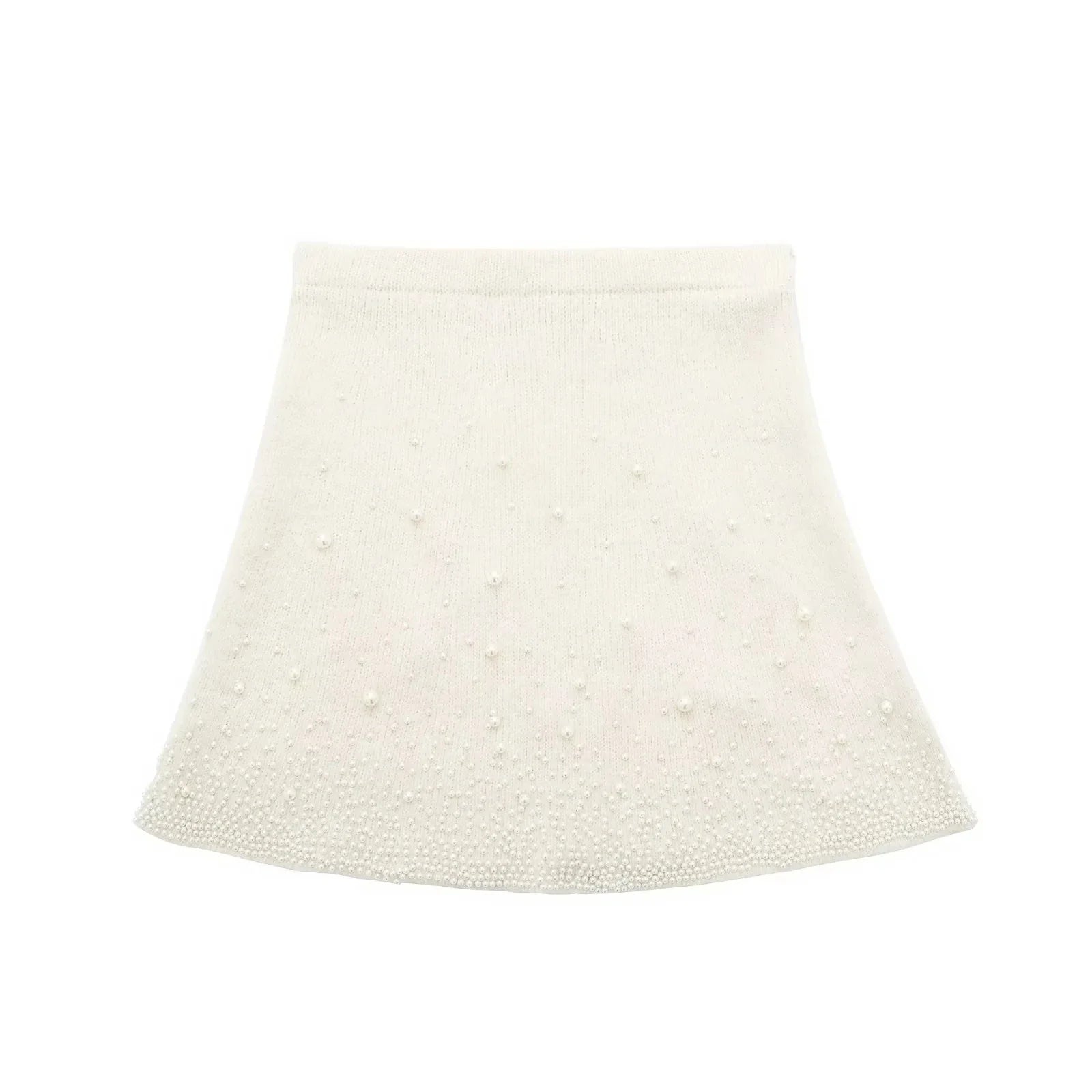 Conjunto Tricô Sueter e Saia com Pérolas Modern Martina