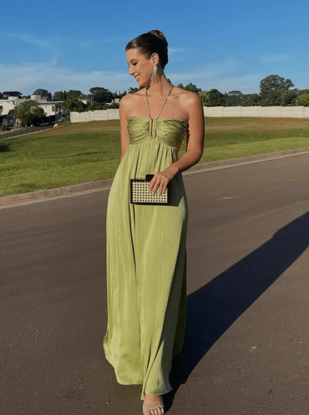 Vestido Longo Decote nas Costas Modern Louren