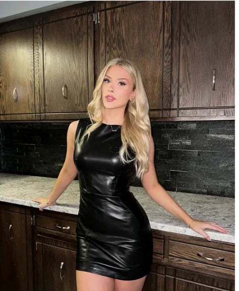 Vestido Curto de Couro Modern Mavie