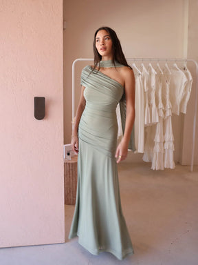 Vestido Longo com Tule Modern Aura