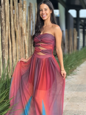 Vestido Longo Sem Alças  Modern Bahamas