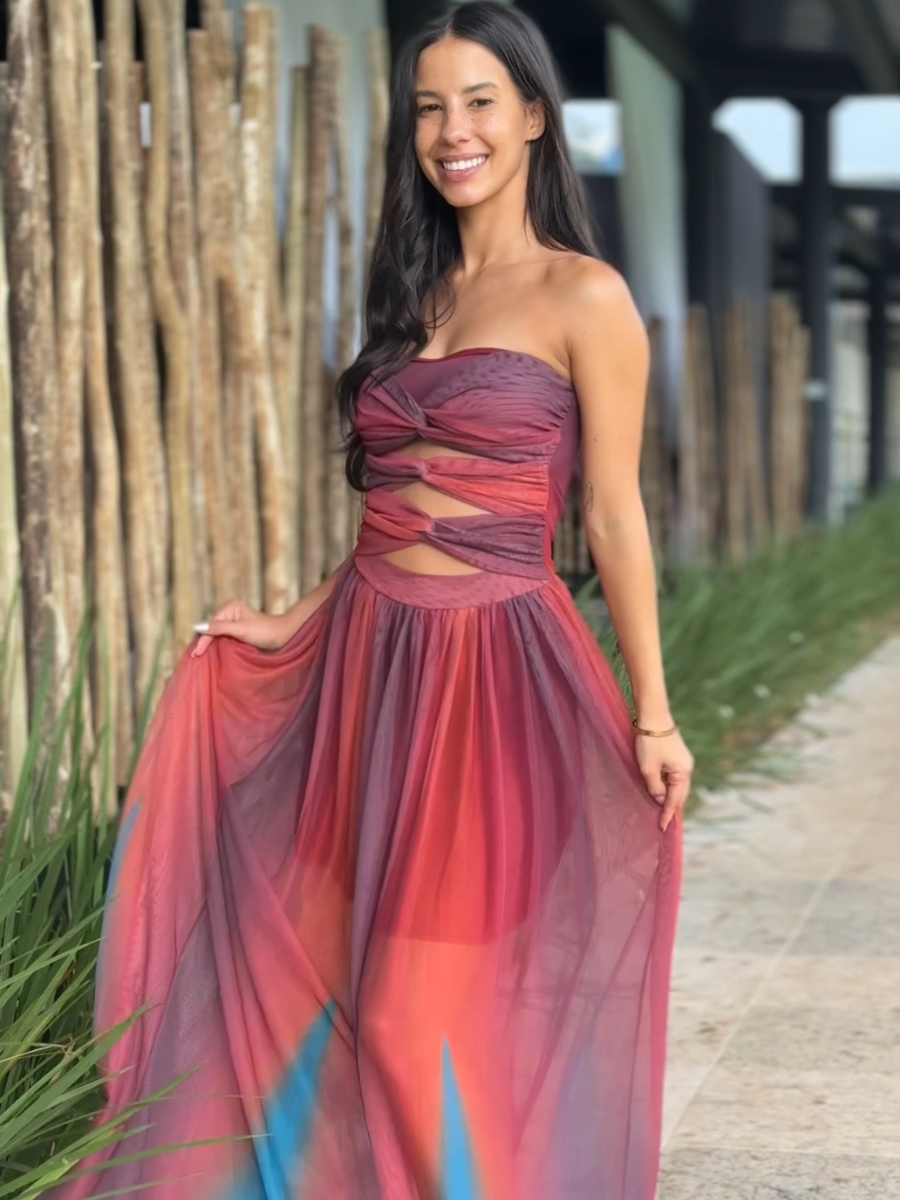 Vestido Longo Sem Alças  Modern Bahamas