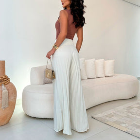 Calça Pantalona Plissada Modern Callie