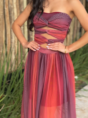 Vestido Longo Sem Alças  Modern Bahamas