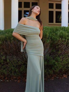 Vestido Longo com Tule Modern Aura