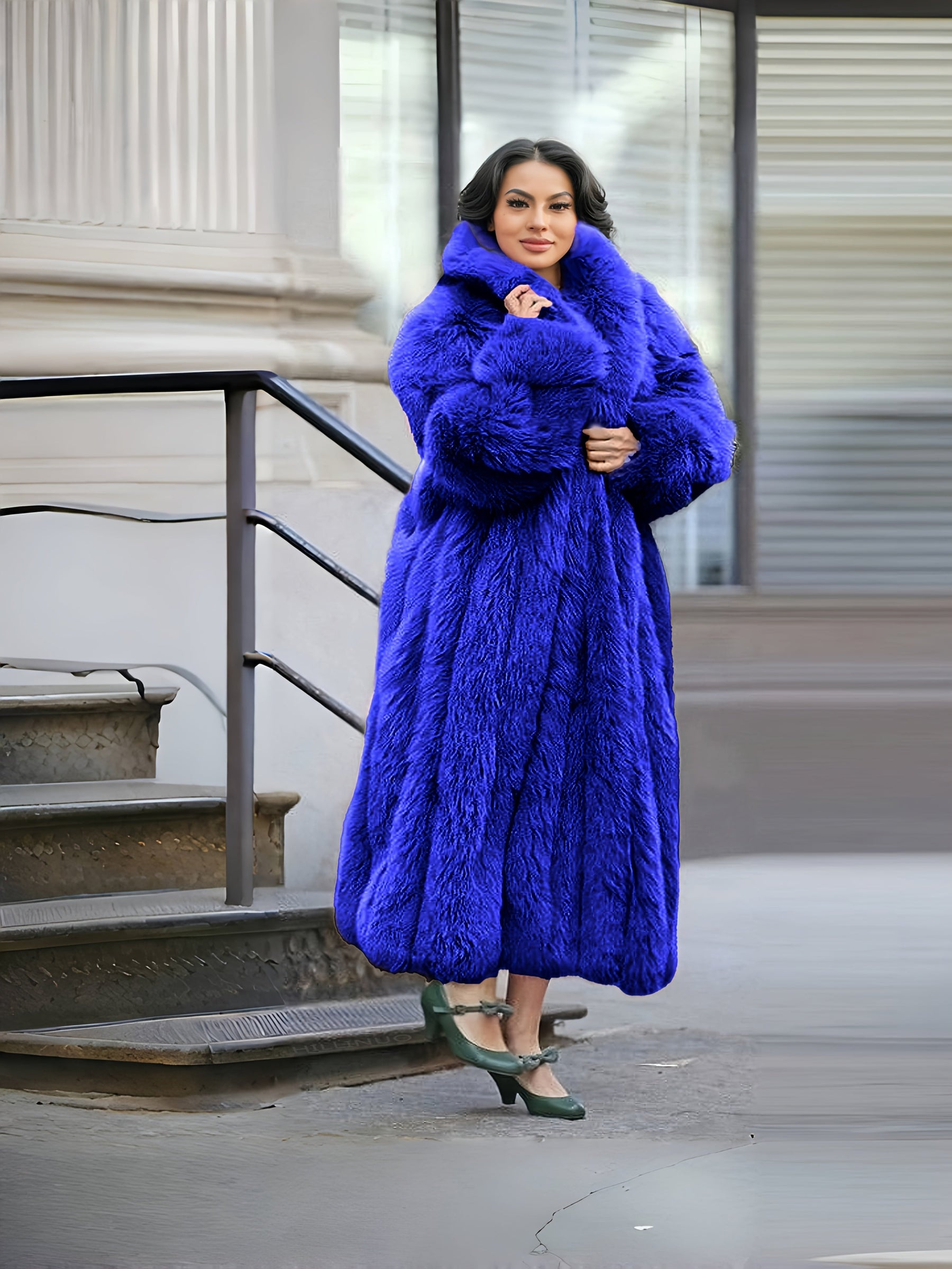 Casaco Longo de Pelo Modern Kizara