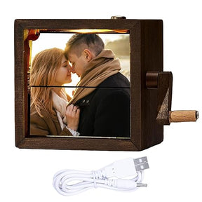 Caixa de Fotos Memorável Personalizada a Manivela Flip Box