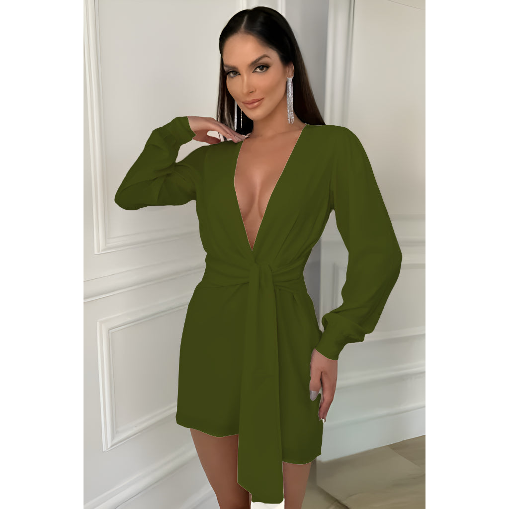 Vestido Curto Duna Manga Comprida Modern Mirella