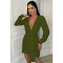 Vestido Curto Duna Manga Comprida Modern Mirella