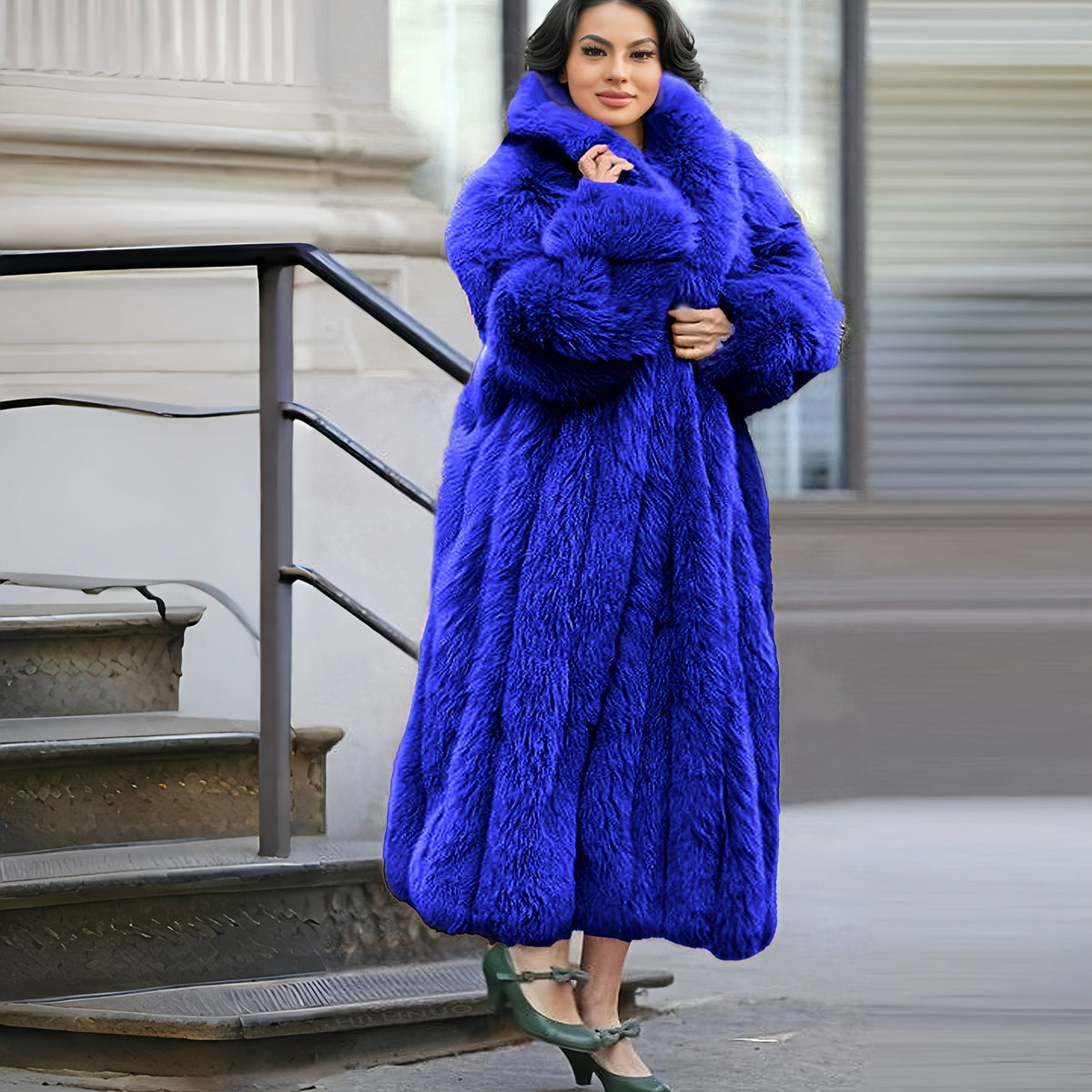 Casaco Longo de Pelo Modern Kizara