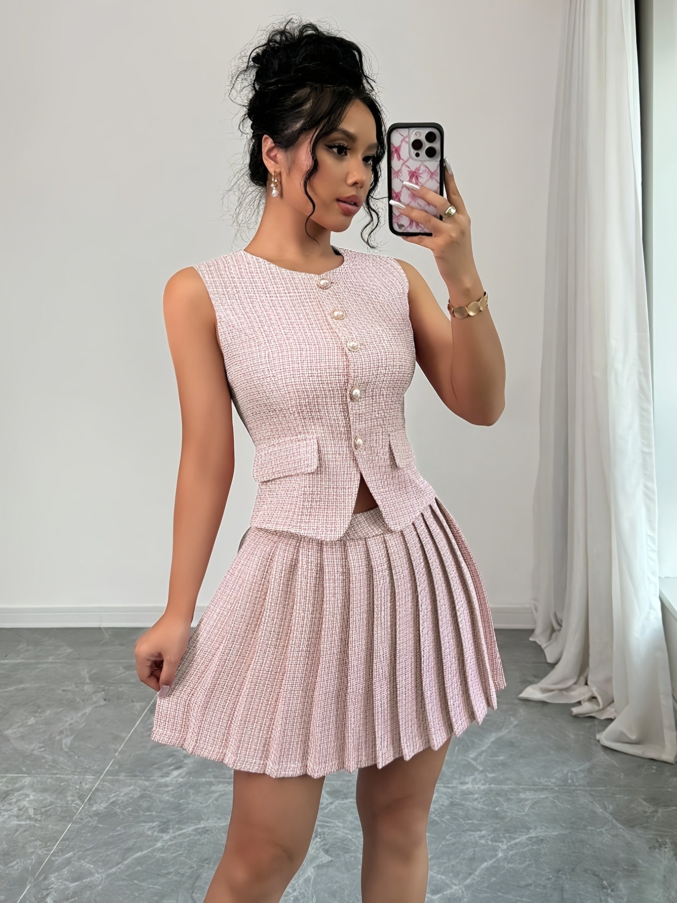 Conjunto Feminino Colete e Saia Modern Sanys