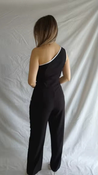 Macacão Longo Ombro Só Alfaiataria Modern Noir Supreme