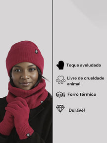 Conjunto Térmico Gorro, Cachecol e Luvas Modern Frozen