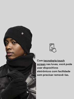 Conjunto Térmico Gorro, Cachecol e Luvas Modern Frozen