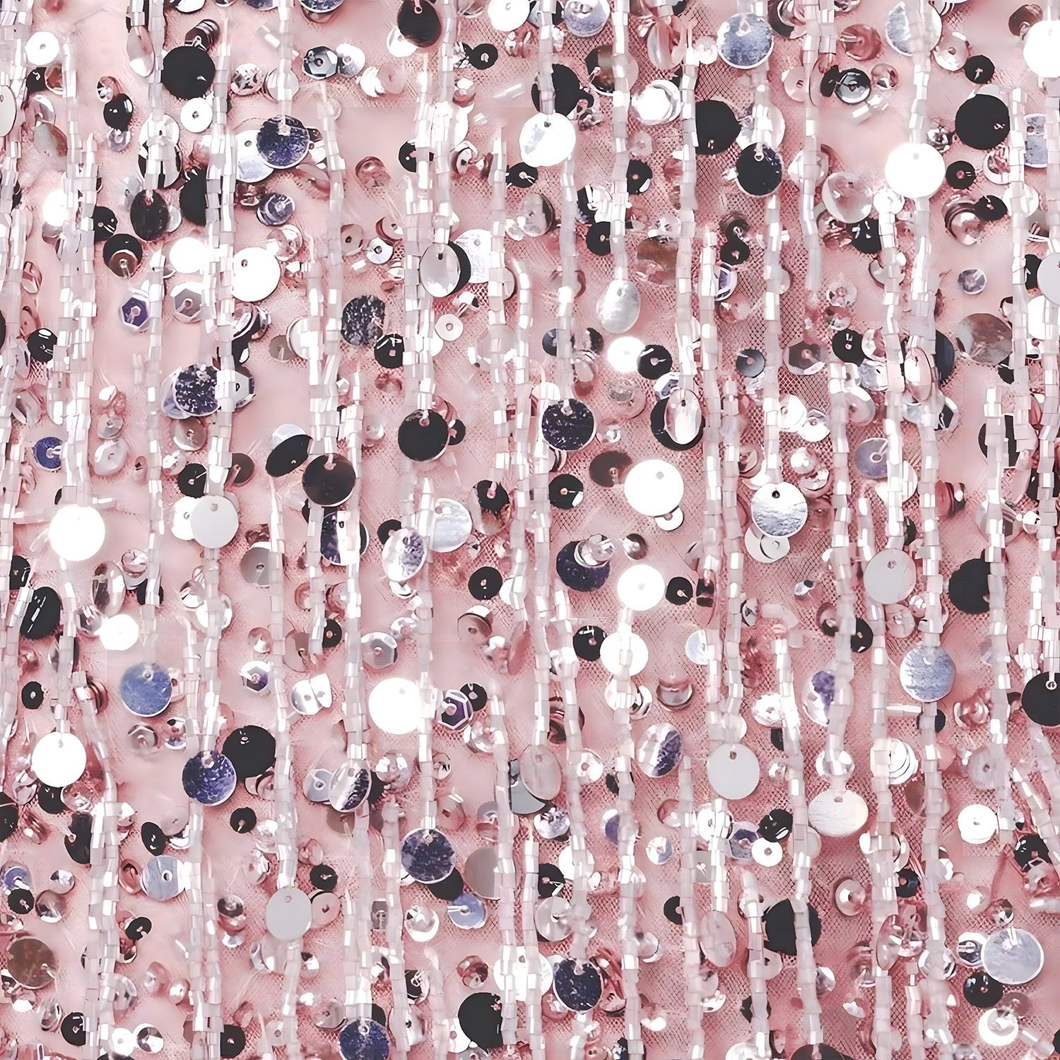 Conjunto Cetim e Paetê Rosa Modern Santorini