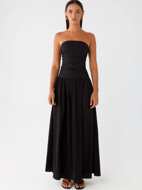 Vestido Sem Alças Elegante Modern Merlot