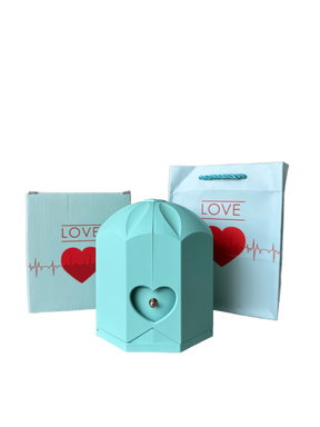 Caixa com Rosa Eterna & Colar Coração Personalizado - Para Minha Mãe