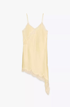 Vestido Curto Cetim Tendência Modern Daily