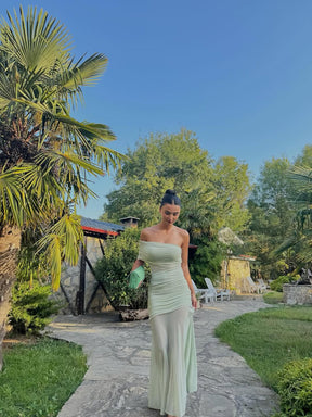 Vestido Longo com Tule Modern Aura