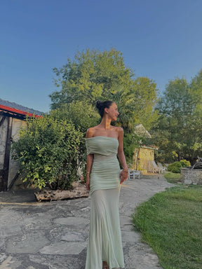 Vestido Longo com Tule Modern Aura