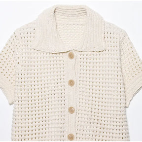 Conjunto Tricô Blusa e Saia com Franja Modern Clara