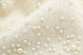 Conjunto Tricô Sueter e Saia com Pérolas Modern Martina