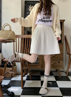 Saia Plissada Cintura Alta Modern Charlie