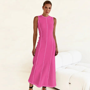 Vestido Midi de Malha Sem Mangas Modern Eleganza